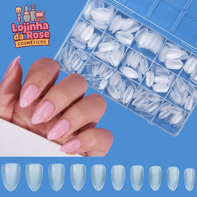 360pcs/box Nails Gel Tips Unha Postiça Decorada Realista Fosco Dicas Curtas Unhas Postiças Amendoada