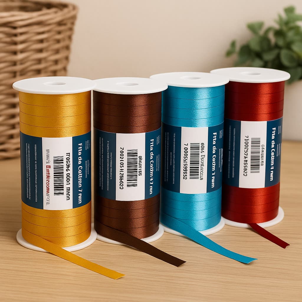 Rolo Fita Cetim Lisa 7mm 100 Metros - Laços, Artesanato, Bordado, Costura Criativa