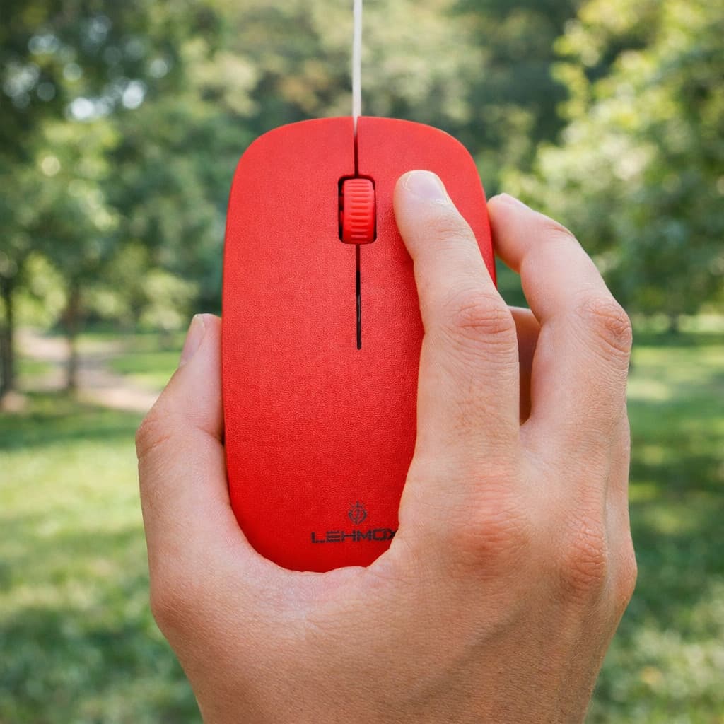 Mouse Com Fio Macaron Óptico Ergonômico LEY-1564 Com Fio Usb Lehmox