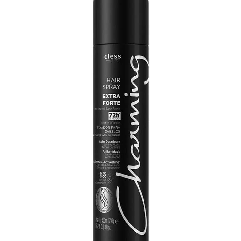 Spray Fixador Para Cabelo Charming Black Extra Forte 400ml