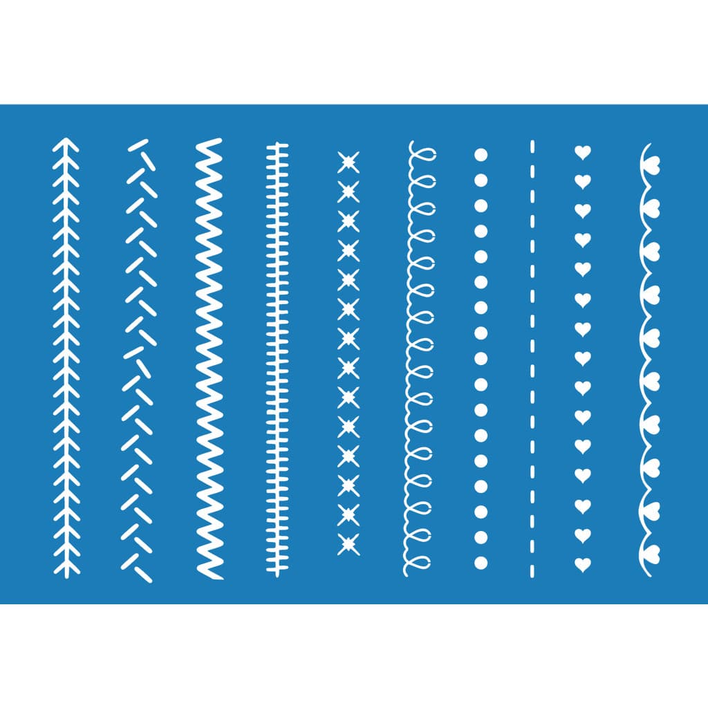 Stencil Pontos de máquina de costura acabamento para pintura em tecido decoração de cozinha pano prato estencil mães