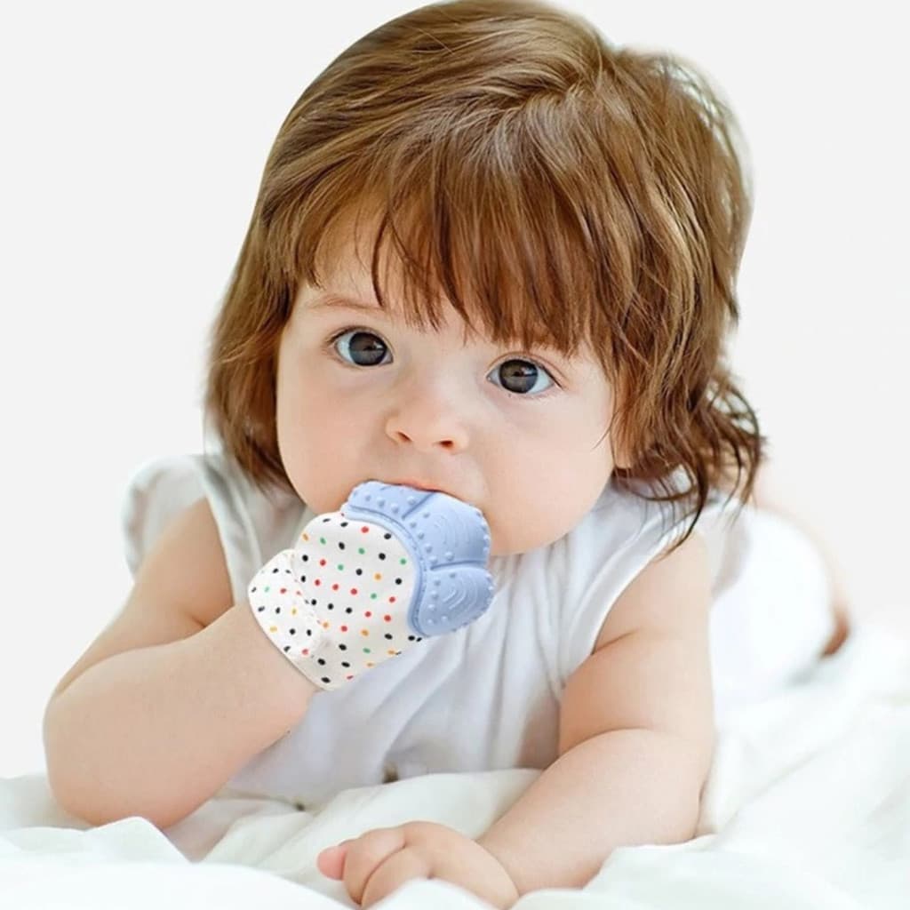 Luva Mordedora Para Bebe Coceira Gengiva Denticao Silicone Facil Limpar