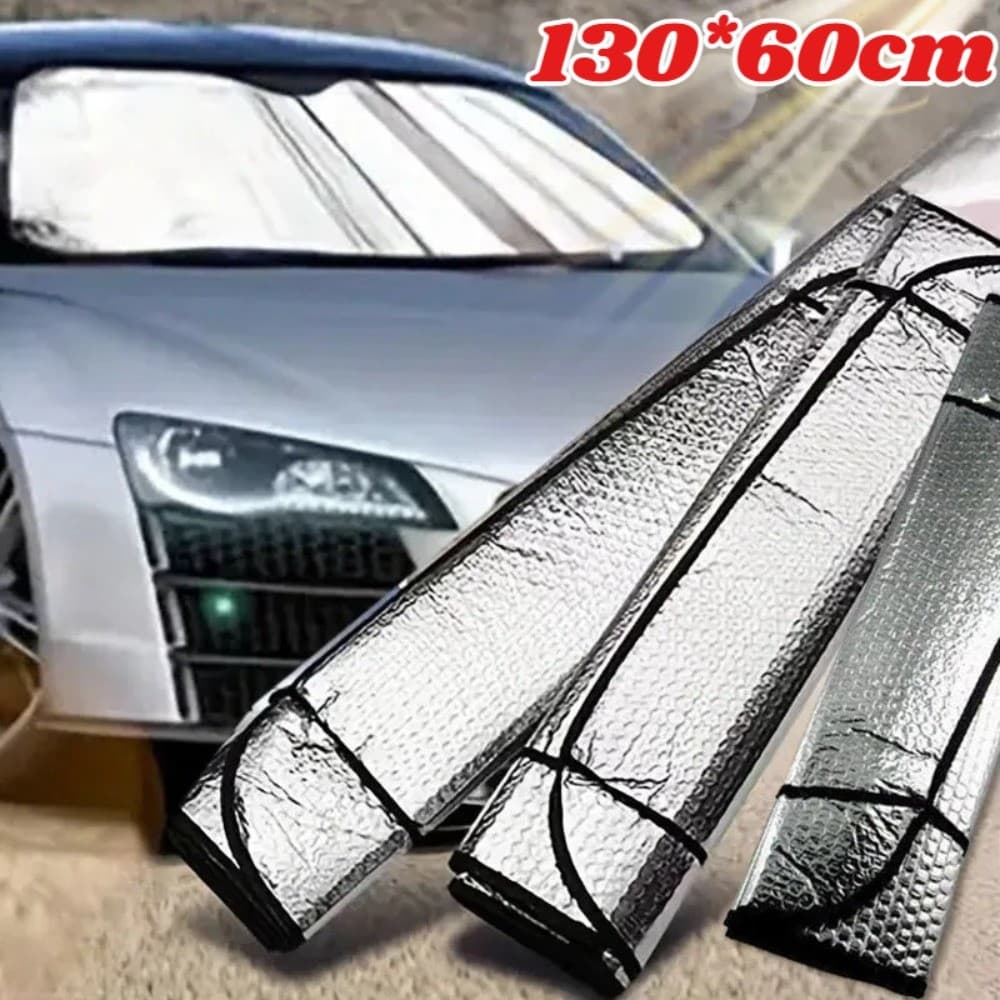 130 * 60cm Engrossado Resistente A UV Pára-Brisa Do Carro Sol Dobrável Cortina De Isolamento Térmico Para Dianteiro Aces