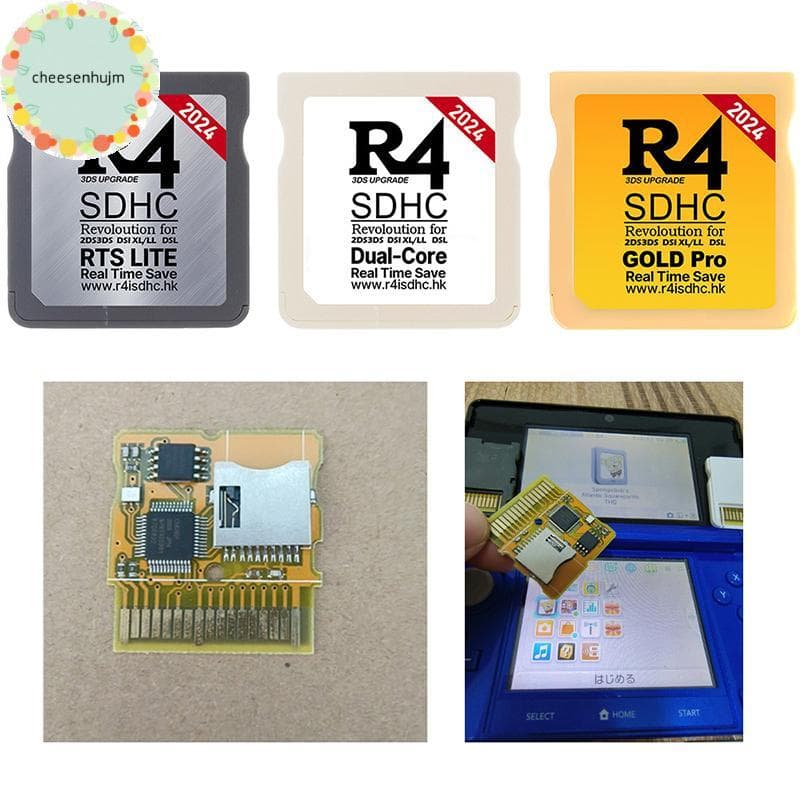 cheesenhujm 2024 Para Cartão De Jogo NDS R4I SDHC TF R4 Ouro Pro Videogame Branco Prata Memória Digital BR