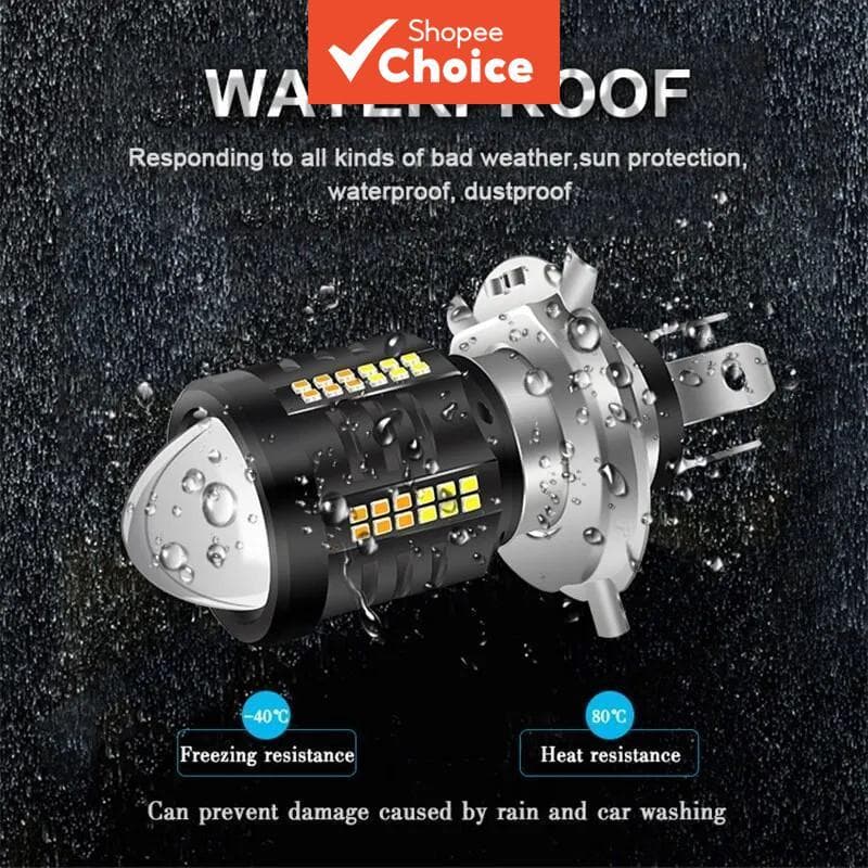 Ultra Brilhante H4 H6 BA20D LED Farol Lâmpada Para Motocicleta Hi/Lo Feixe Branco Holofote Moto