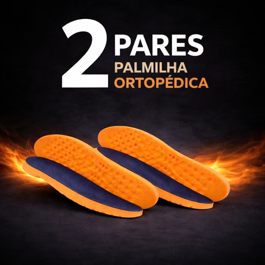 Kit 2 Pares Palmilha Ortopédica Grossa Conforto Diário