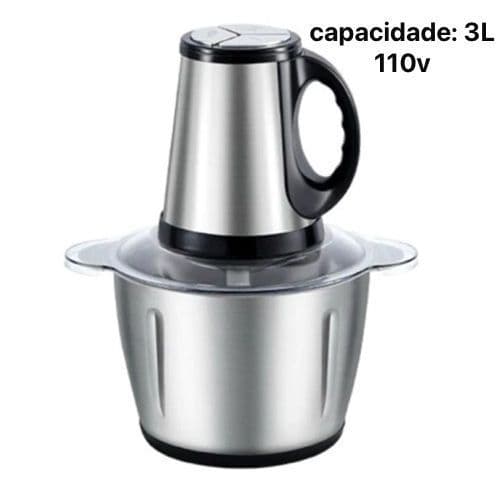 Moedor Elétrico COM ALÇA 3 Litros Triturador 110v Legumes Carne Portátil Pronta Entrega