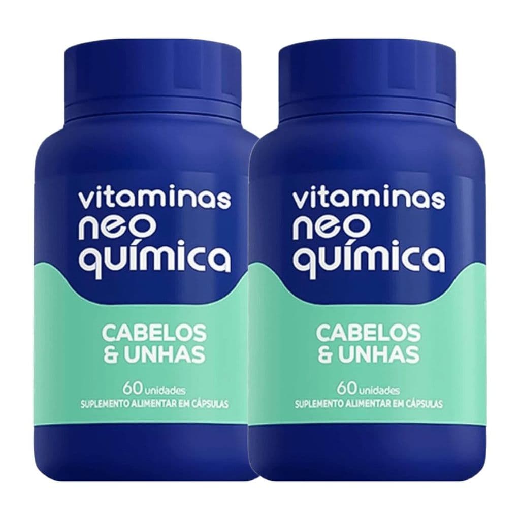Kit 2 Vitamina Cabelo e Unhas Neo Química 60 Cápsulas
