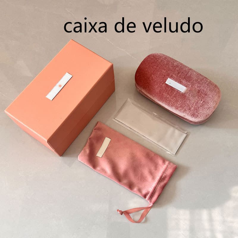 Estojo de óculos de alta qualidade, estojo de óculos de sol europeu americano Original, embalagem de óculos de marca de 