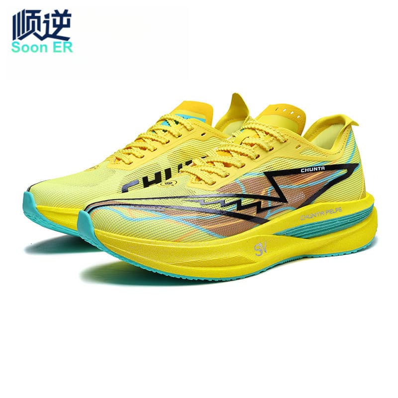 Novo estilo de placa carbono das mulheres dos homens tênis corrida profissional sapatos esportivos maratona longa tênis 