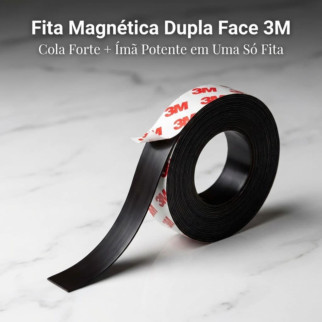 Imã Flexível De Geladeira Brinquedos Colante Perfil Fita Cola 3M Forte Polo Positivo Negativo Foto