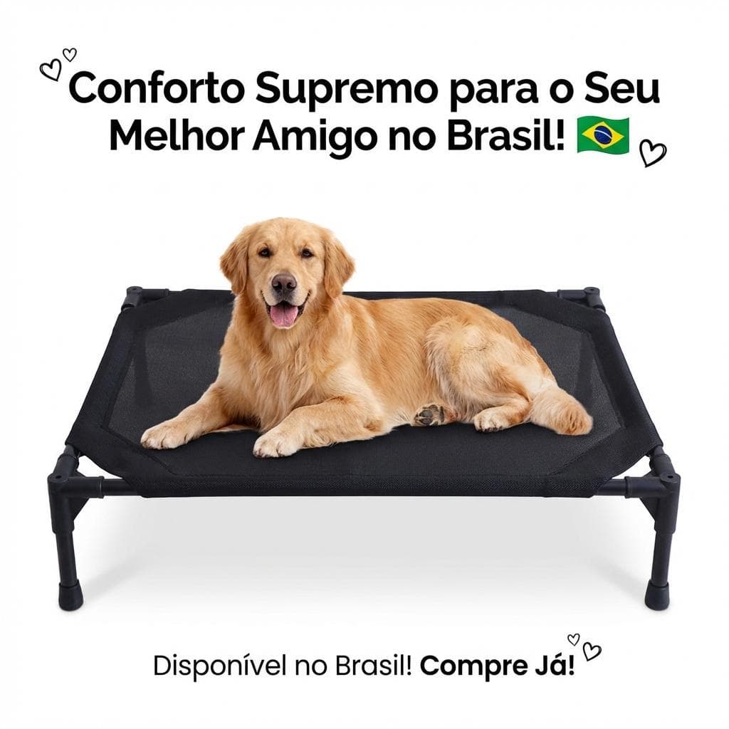 Cama Pet Suspensa Antiumidade e Respirável - Caminha para Cachorro e Gato Reforçada e Lavável - Quatro Estações