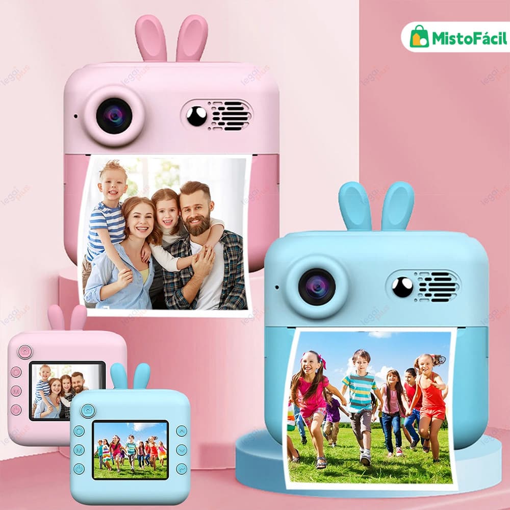 Nova Câmera de Bolso com Impressão Térmica Instantânea - Ideal para Viagens, Presente para Meninos e Meninas