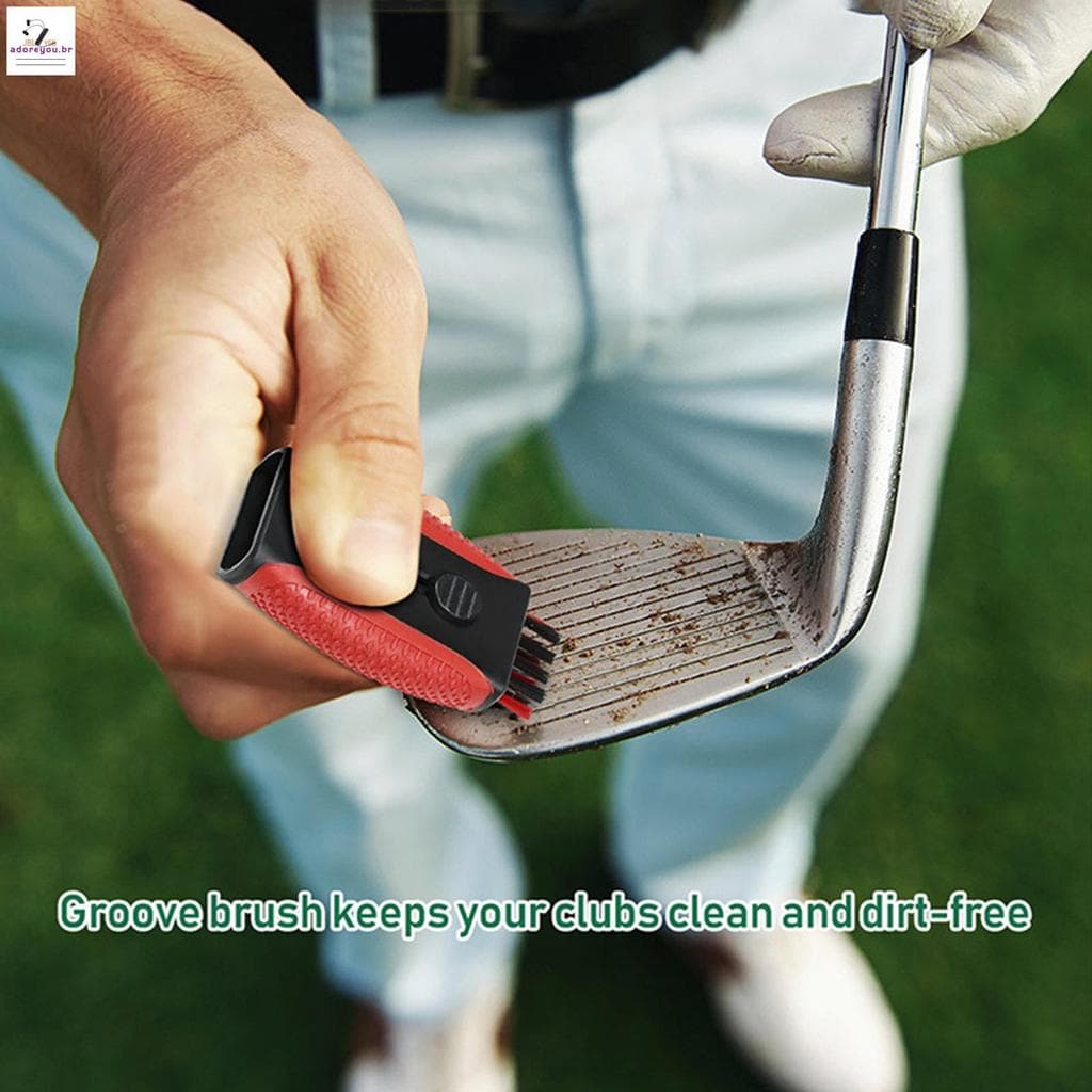Escova De Limpeza Para Tacos De Golfe 2 Em 1 Portátil Com Cerdas Macias Equipamentos Esportivos Ao Ar Livre