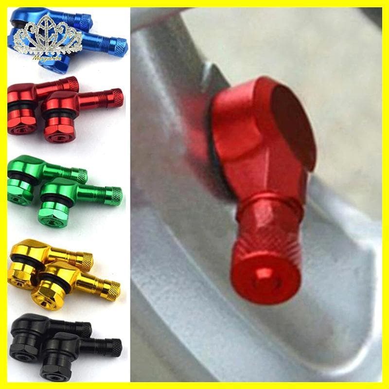 Margu 2 Pçs/Set Hastes De Válvula De Motocicleta Aro Ângulo De 90 Graus Liga De Alumínio Roda Pneu Tampas Tubeless Para 