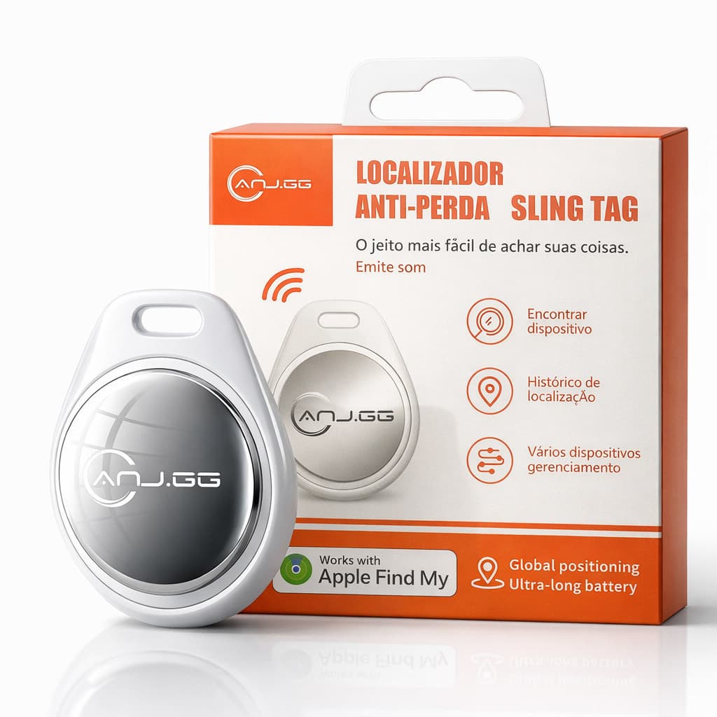 Localizador Anti-Perda Smart Tag Compatível com Apple Find My Bluetooth Som Integrado Bateria Longa Duração  anjgg