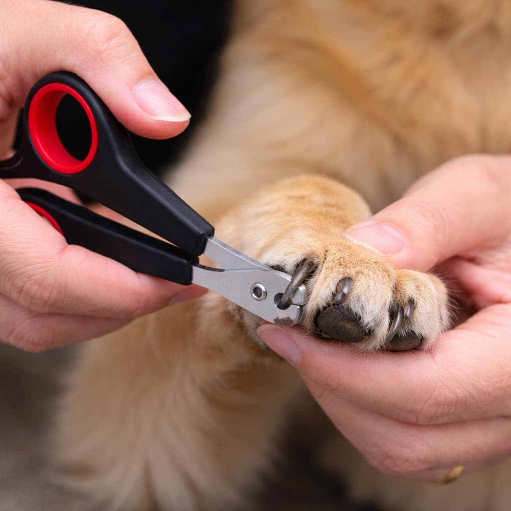 Tesoura Cortador de Unhas Pet em Inox com Cabo Plástico