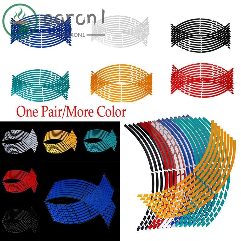 AARON1 18 " Adesivos Para Rodas De Motocicleta , Autoadesivos Pneus De Roda De Carro Em PVC , Faça Você Mesmo Feito À Mã