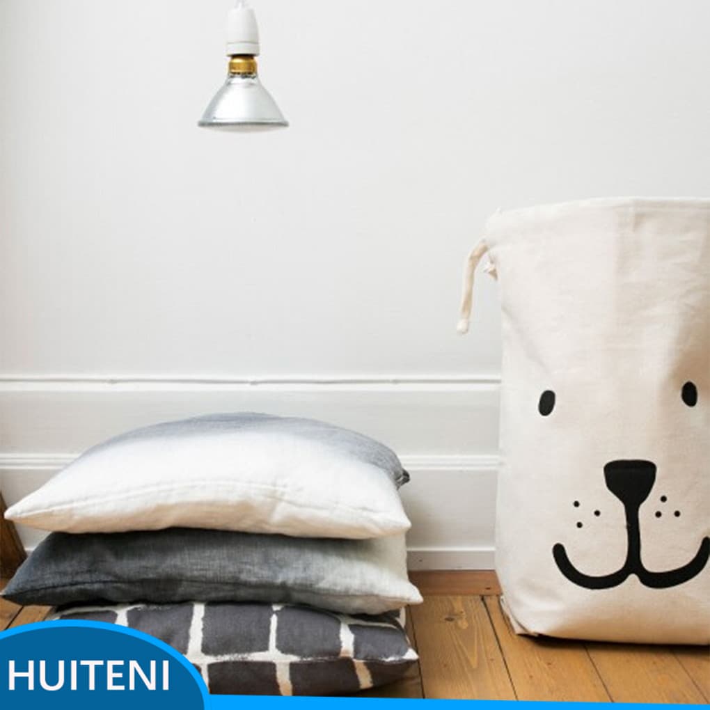 Saco De Armazenamento Dos Desenhos Animados Panda Máquina Lavável Sacolas Reutilizáveis Impresso Bolsa Feminino Meninas 