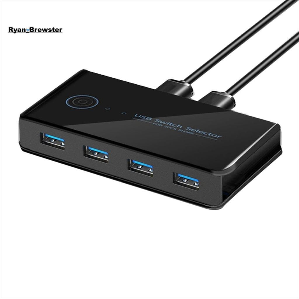 [Preferência R] USB KVM Switch Shared Switcher 2 Em 4 Saídas Para Laptop PC Teclado Mouse Impressora Adaptador De Hub De