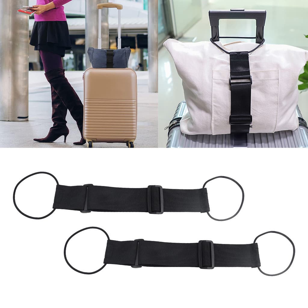 2 Pçs Alça De Bagagem Senha Ajustável Empacotamento Embalagem Cinto Viagem Segurança Carry On Cintas Saco Acessórios Prá