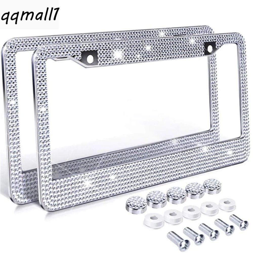 QQMALL1 Quadro De Placa De Licença Feminino Acessórios De Carro Para Canadá Strass Cristal De Luxo Caminhão Dos Eua