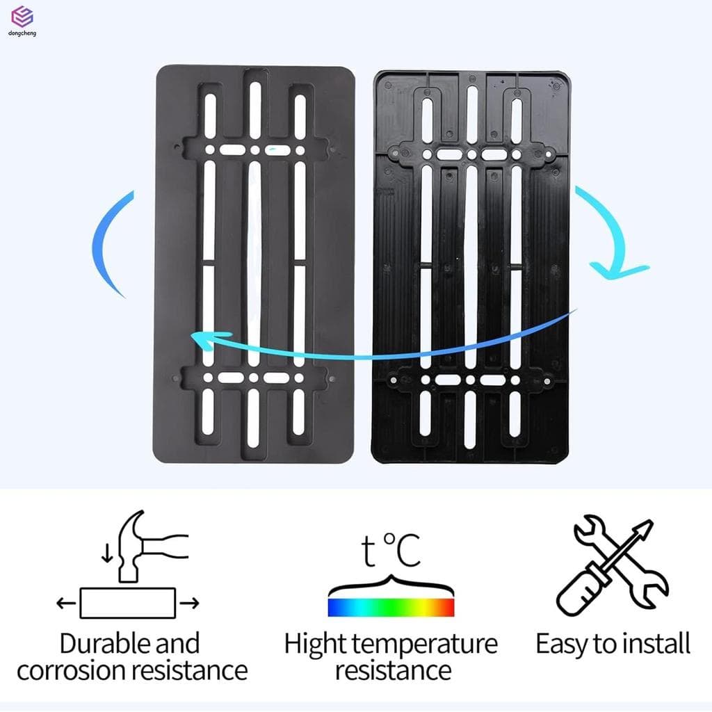 Quadros De Placa De Licença Com Conjunto De Parafusos À Prova De Ferrugem Suporte De Etiqueta De Carro De Aço Durável Un
