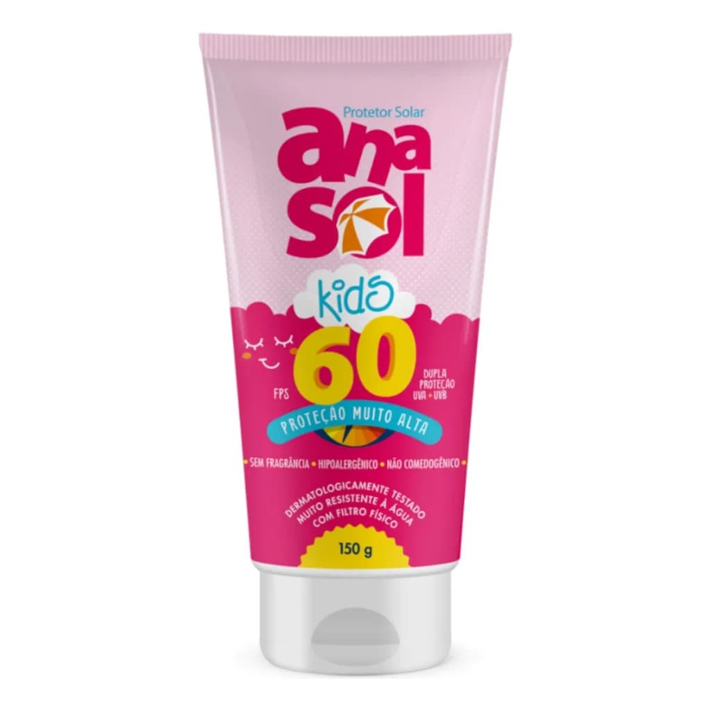 Protetor Solar Anasol Kids Fps 60 150g Toque Suave