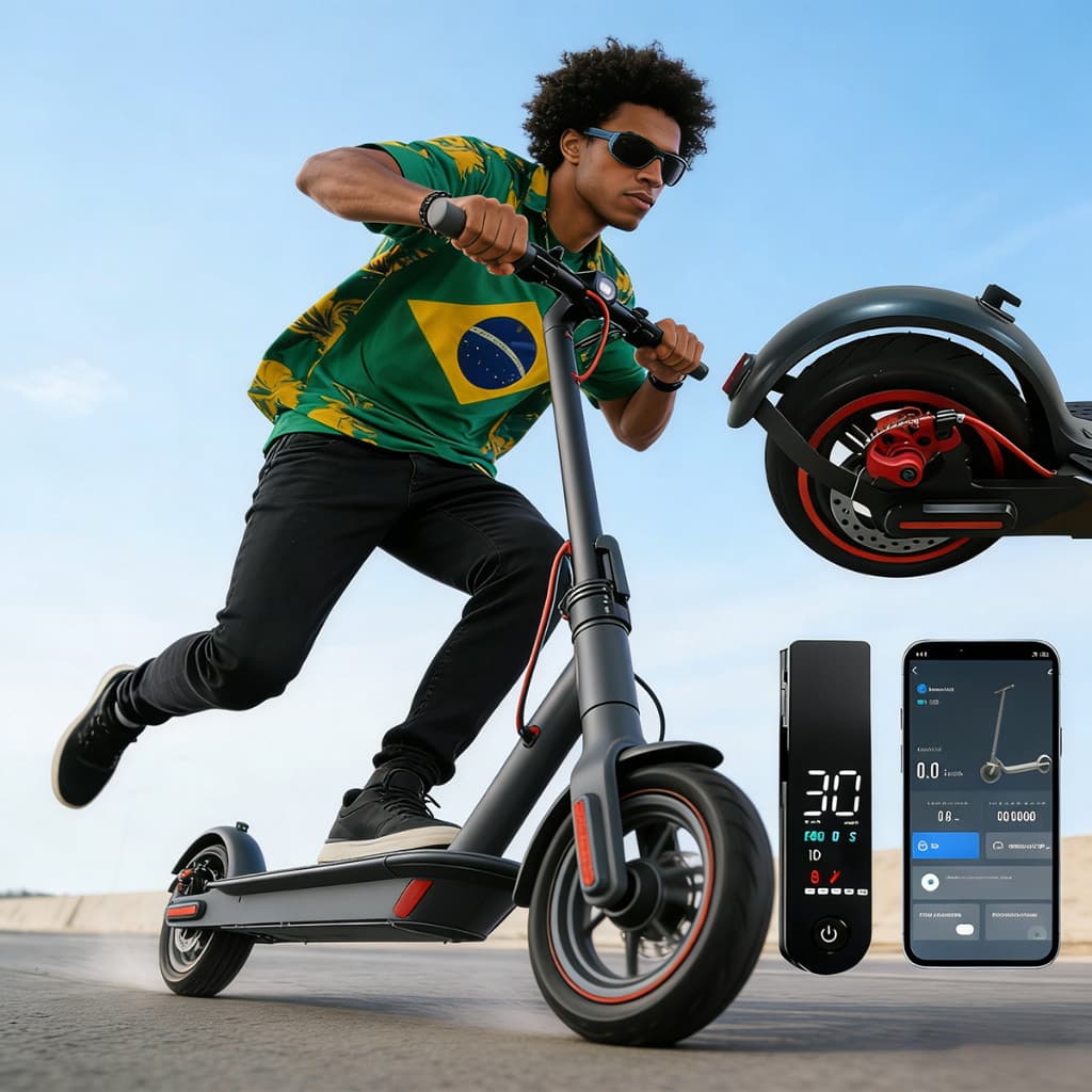 Patinete30S elétrico para adultos dobrável 350 watts dupla voltagem 36 volts