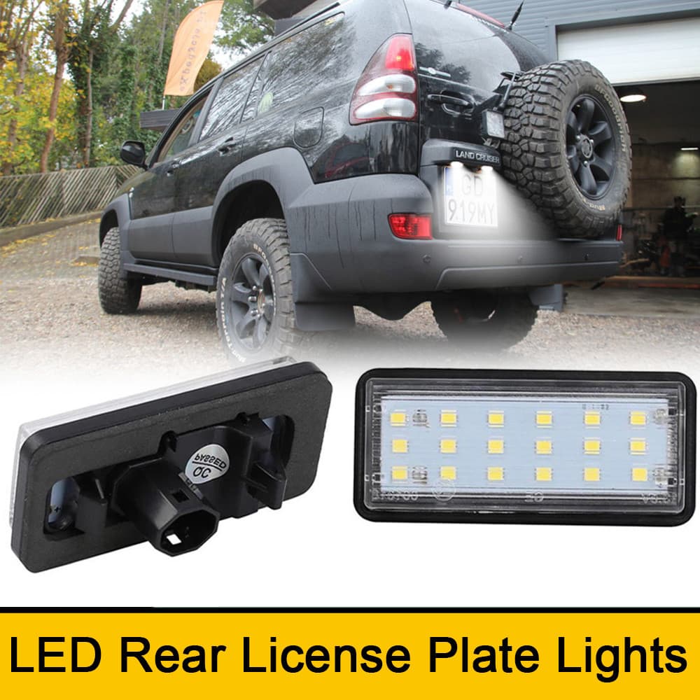 2x Para Toyota J100 Land Cruiser Cygnus 100-Series J120 Prado LED Número Luz Da Placa De Licença