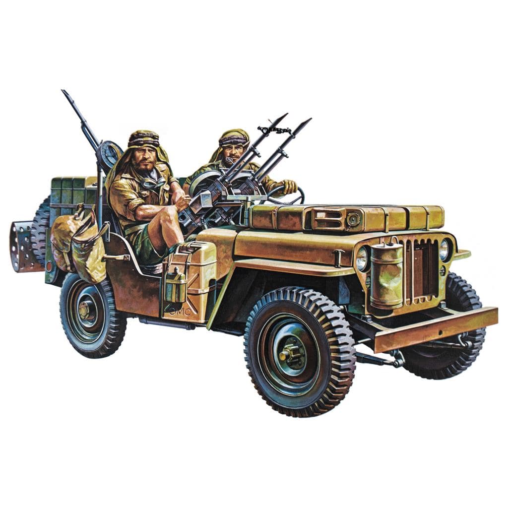 TAMIYA 135 Série Militar em Miniatura No33 Exército Britânico SAS Jeep Modelo de Plástico 35033