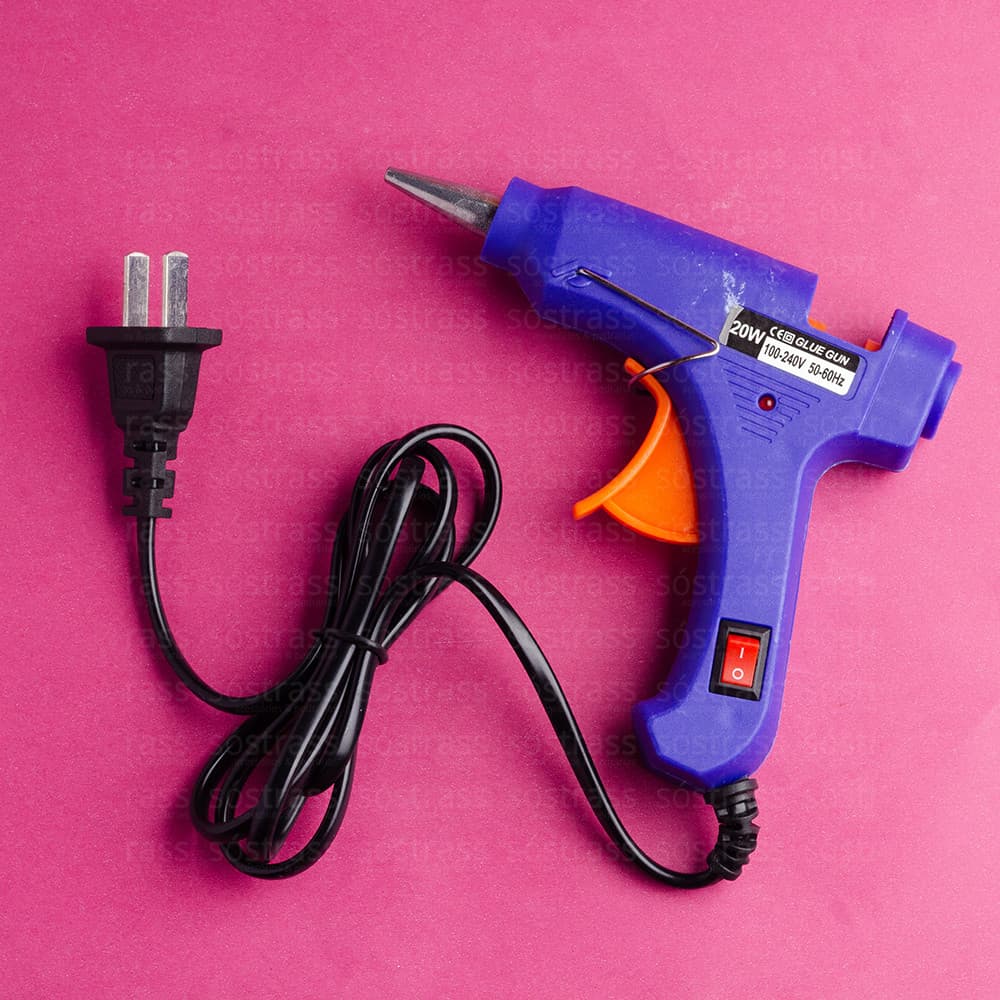 Aplicador de Cola Quente 7mm - 20W Bivolt Botão Liga e Desliga