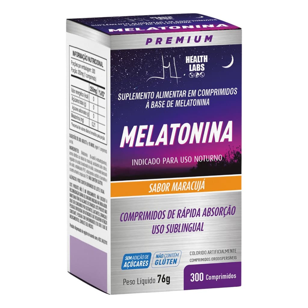 Melatonina Sabor Maracujá 300 Comprimidos