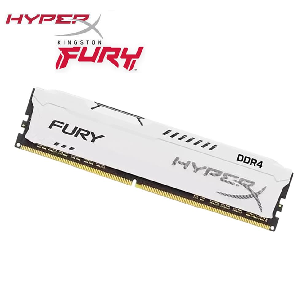 Kingston HyperX FURY DDR4 Branco 16GB 8GB 4GB 3200MHz 2666MHz 2400MHz 2133MHz PC4 1.2V Memória RAM Desktop 288 Pinos 1.2