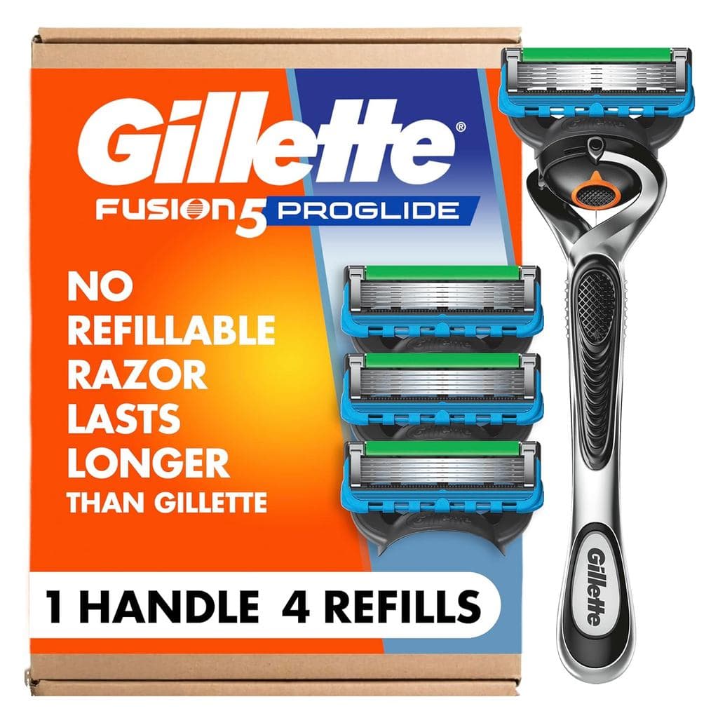 [Entrega 24 horas]Navalha manual Gillette Fusion ProGlide para homens - lâmina de 5 lâminas de aço inoxidável