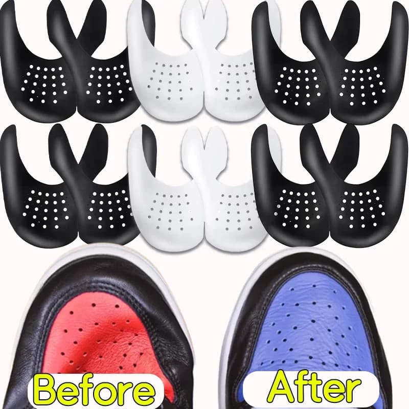 1/2/4 Pares De Protetor De Sapato TPE Respirável Com Design Anti-Rugas , Almofada De Suporte Personalizável Para Espaço 