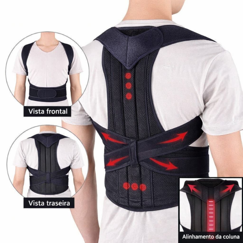 Corretor Postura Cinta Postural Para Coluna Corrigir Postura Protetor Lombar Corretor
