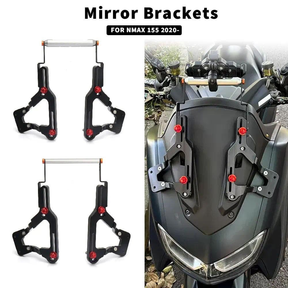 Novo Para Yamaha N-MAX 155 NMAX 2020-2023 Suporte Espelho Retrovisor Telefone De Navegação GPS Montagem 12/22mm Peças Ro