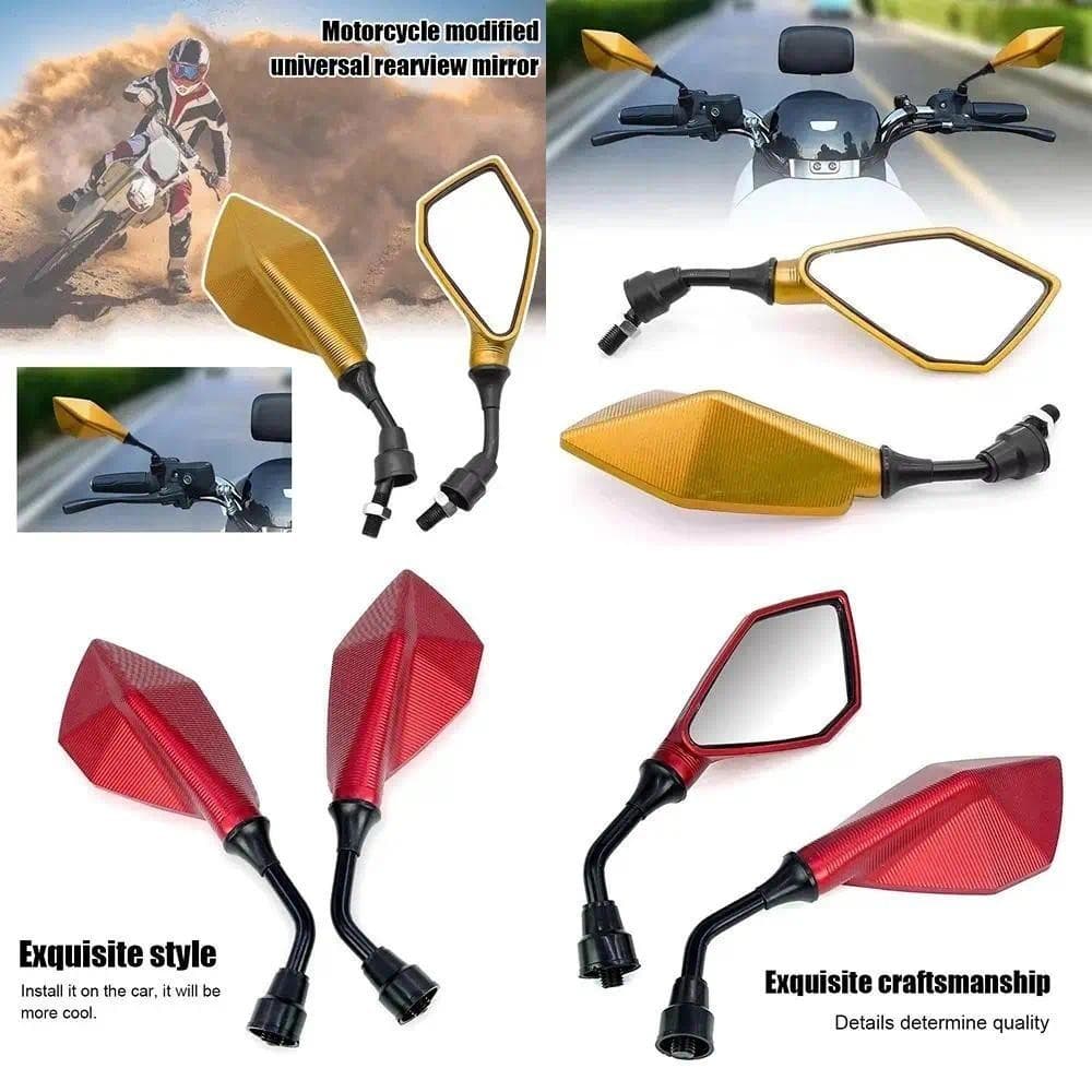 1 Par Universal Motocicleta Espelho Retrovisor ATV Vista Traseira Motocross Acessórios Pit Lateral