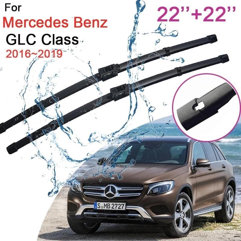 Lâminas De Limpador De Para-Brisa Dianteiro De Carro , Mercedes Benz GLC Classe X253 C253 AMG 2016 ~ 2019 200 250 300 22
