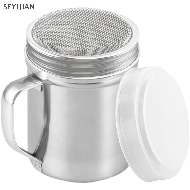 [EYS] Agitador De Aço Inoxidável Em Pó , Açúcar Com Alça Malha Fina , Pimenta , Sal , Dragas , Shakers BR