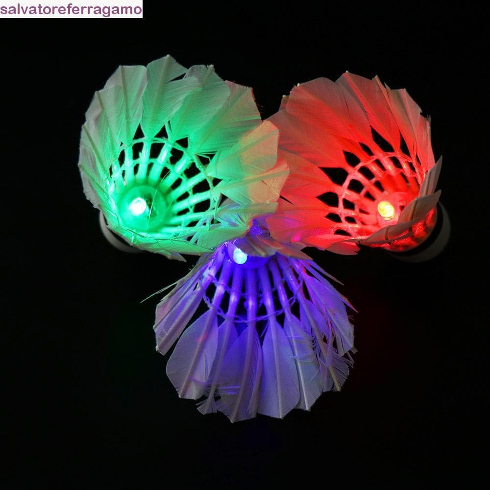 SALVATOREFERRAGAMO Iluminação Badminton , Cabeça De Espuma Luminosa LED Peteca Noite Escura