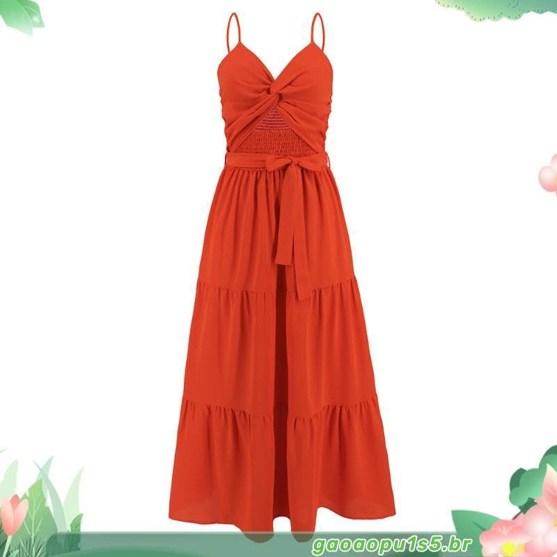 Vestido Longo Natal Casamento Vescolinho com Alça para Gestante Evangélico Elástico Moda Conforto