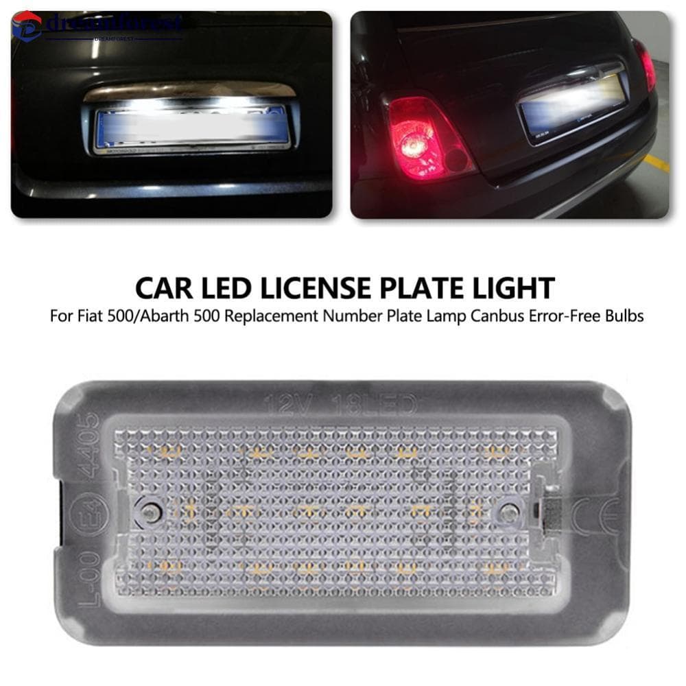 DREAMFOREST Carro LED Luz Da Placa De Licença Para Fiat 500/Barth 500C 2007-2016 Substituição Lâmpada Identificação Canb
