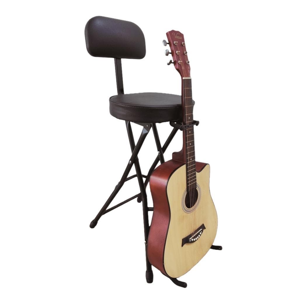 Banco Para Violonista Com Encosto Ergonômico e Apoio Para os Pés – Ideal Para Ensaios, Estudo e Palco