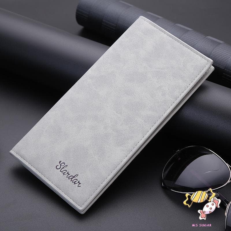 Carteira Slim Retro Masculina-Porta-Cartões Estilo Japonês Coreano Para Estudantes Meninos