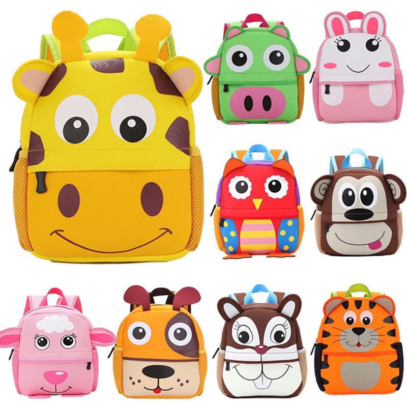 Mochila Escolar Infantil Menino Menina - Animais  anjgg