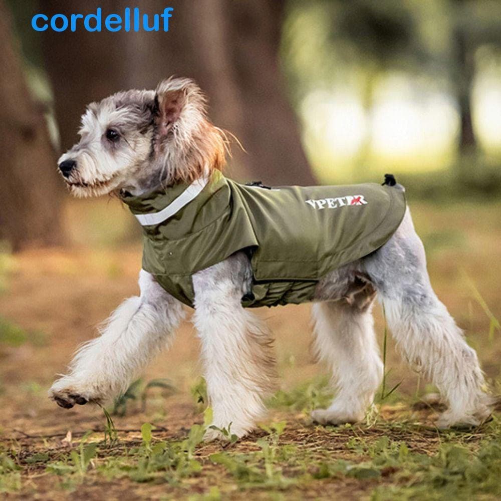 Capa De Chuva Para Cães CORDELLUF , Roupas Impermeáveis Ajustáveis Com Tiras Reflexivas , Trela No Peito