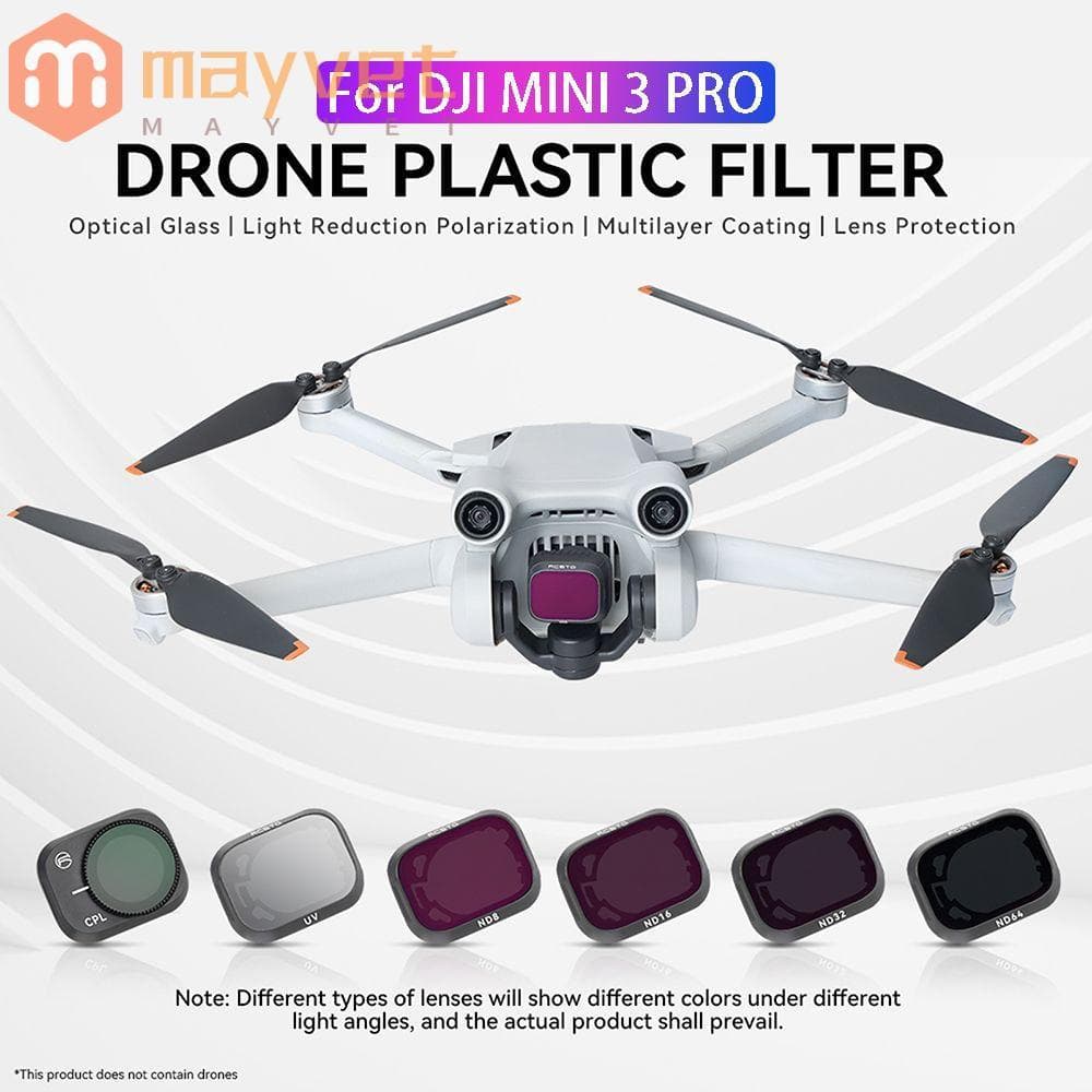 Filtros De Lente MAYVET Drone Óptica Película Protetora Filtro De Vidro Para DJI Mini 3