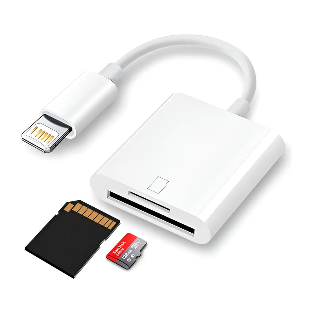 Leitor Sd Tf Usb Para iPhone E iPad Adaptador Lightning IPHONE X 11 12 13 14 pro max plus